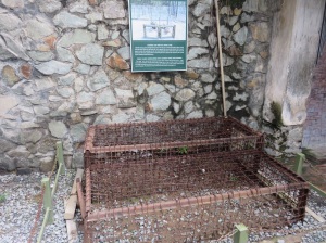 A Tiger cage used for keeping prisoners in. Tiny, and brutal.